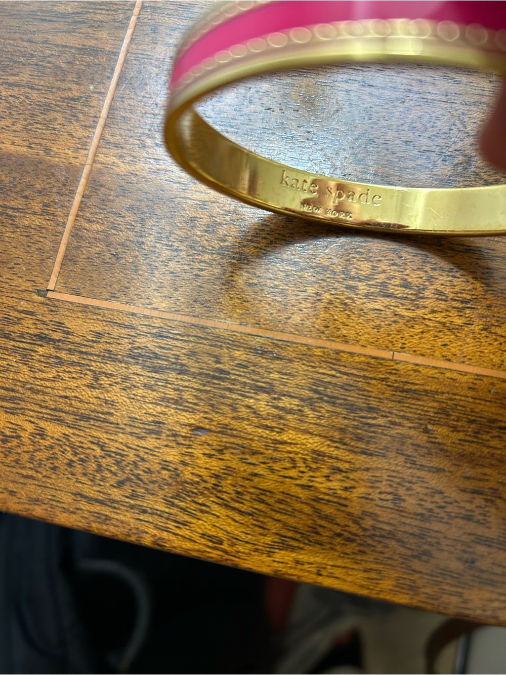 kate spade Pink and Gold Enamel Bangle Bracelet - Picture 7 of 7
